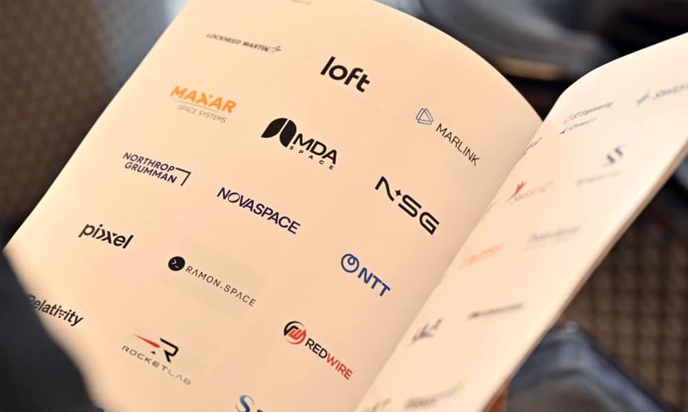 Brochure featuring the logos of the different sponsors.